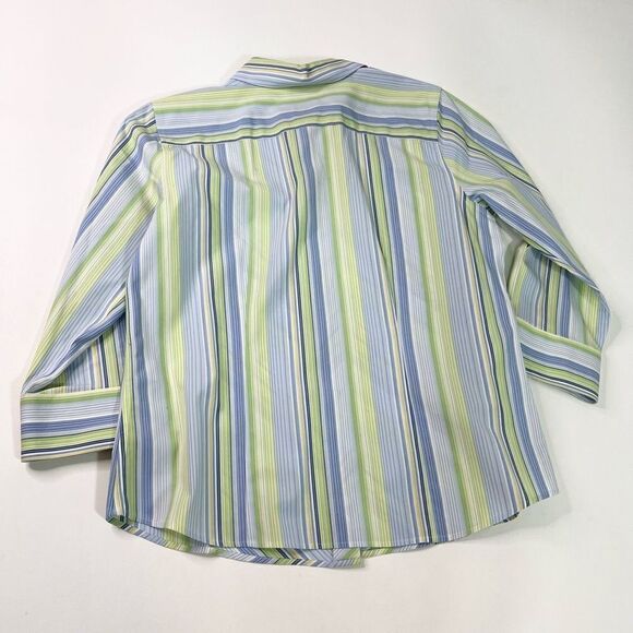 Talbots Button Up Shirt Womens 10 Multicolor Long Sleeve Wrinkle Resistant - Picture 8 of 9